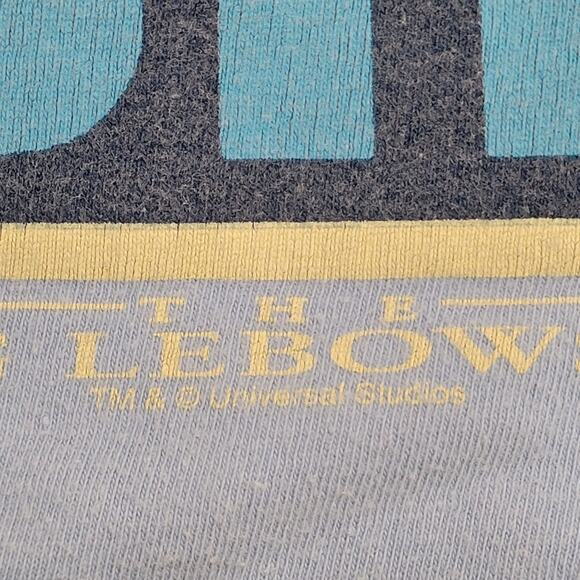 Vintage 90s Big-Lebowski Abide Movie Shirt XL 23x27 Crop - Picture 9 of 13